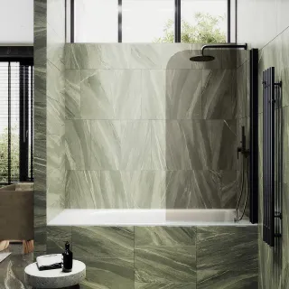 Шторка на ванну MaybahGlass MGV-611-6 60см чёрный